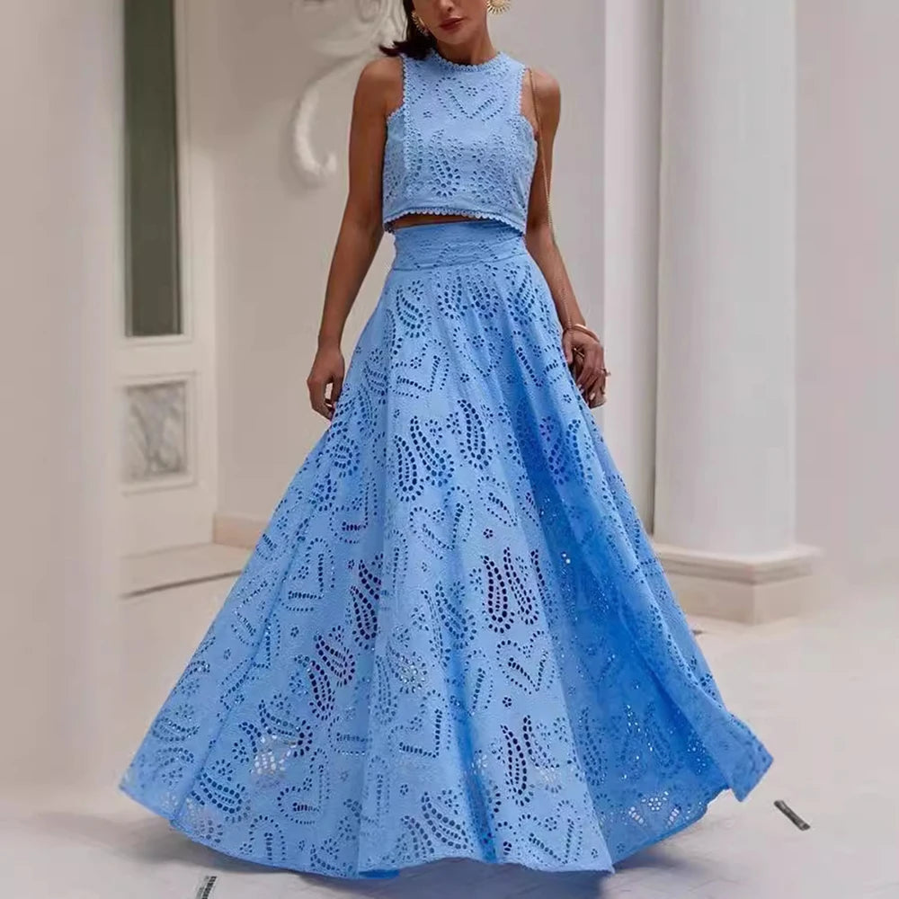 Stephanie Cotton Set (Top/Skirt)