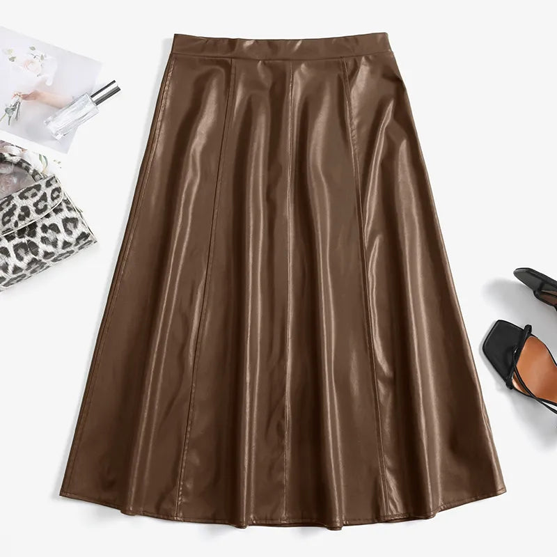 Evelyn Leather Skirt