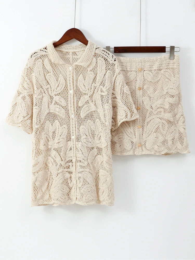 Evelyn Knitted Suit (Top/Skirt)