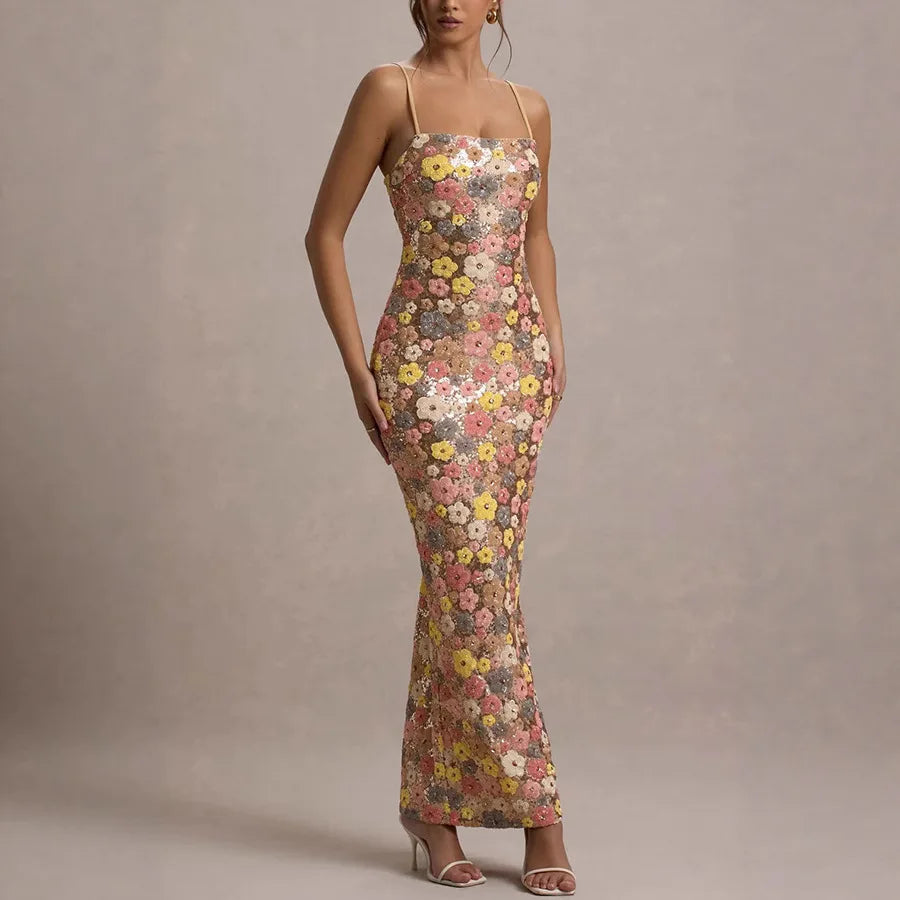 Evelyn Sequin Maxi Dress