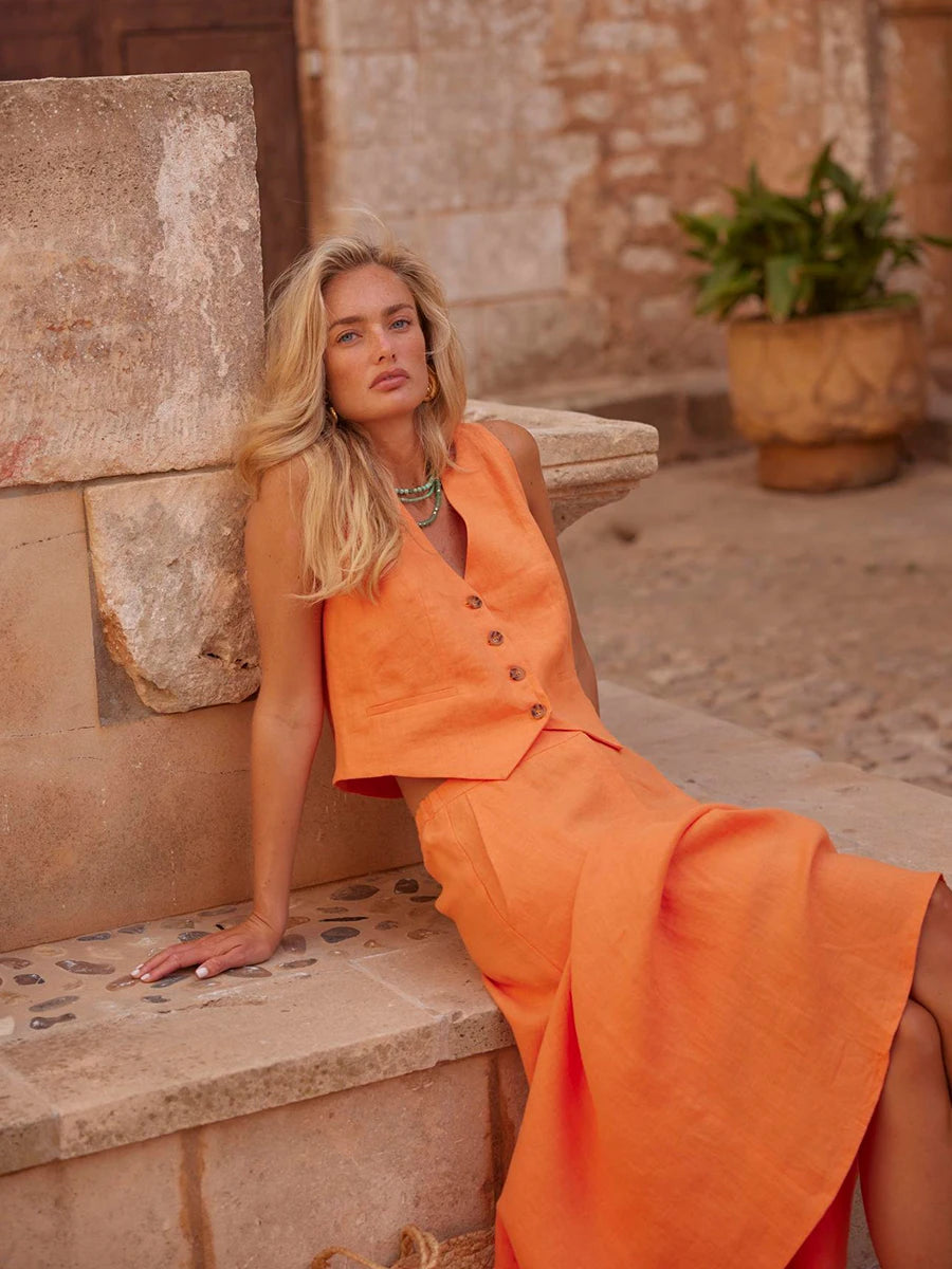 Michelle Cotton Set (Vest/Skirt)