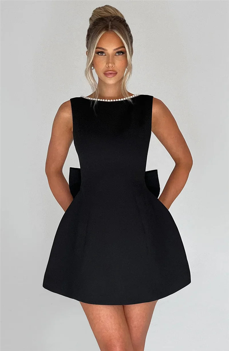 Gloria Pearl Bow Dress