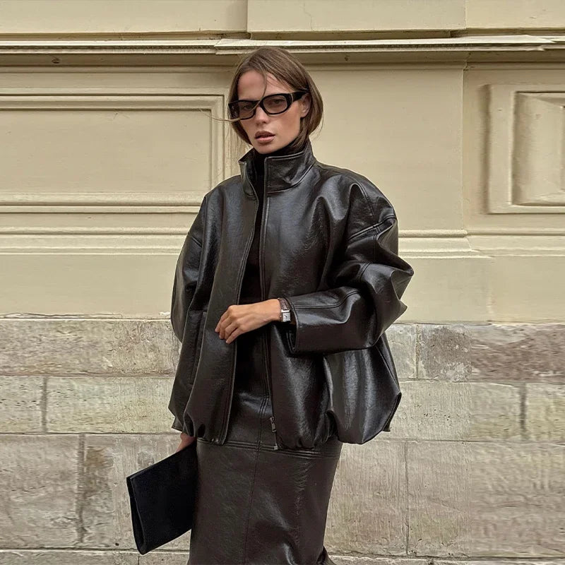 Nancy Leather Set (Coat/Skirt)