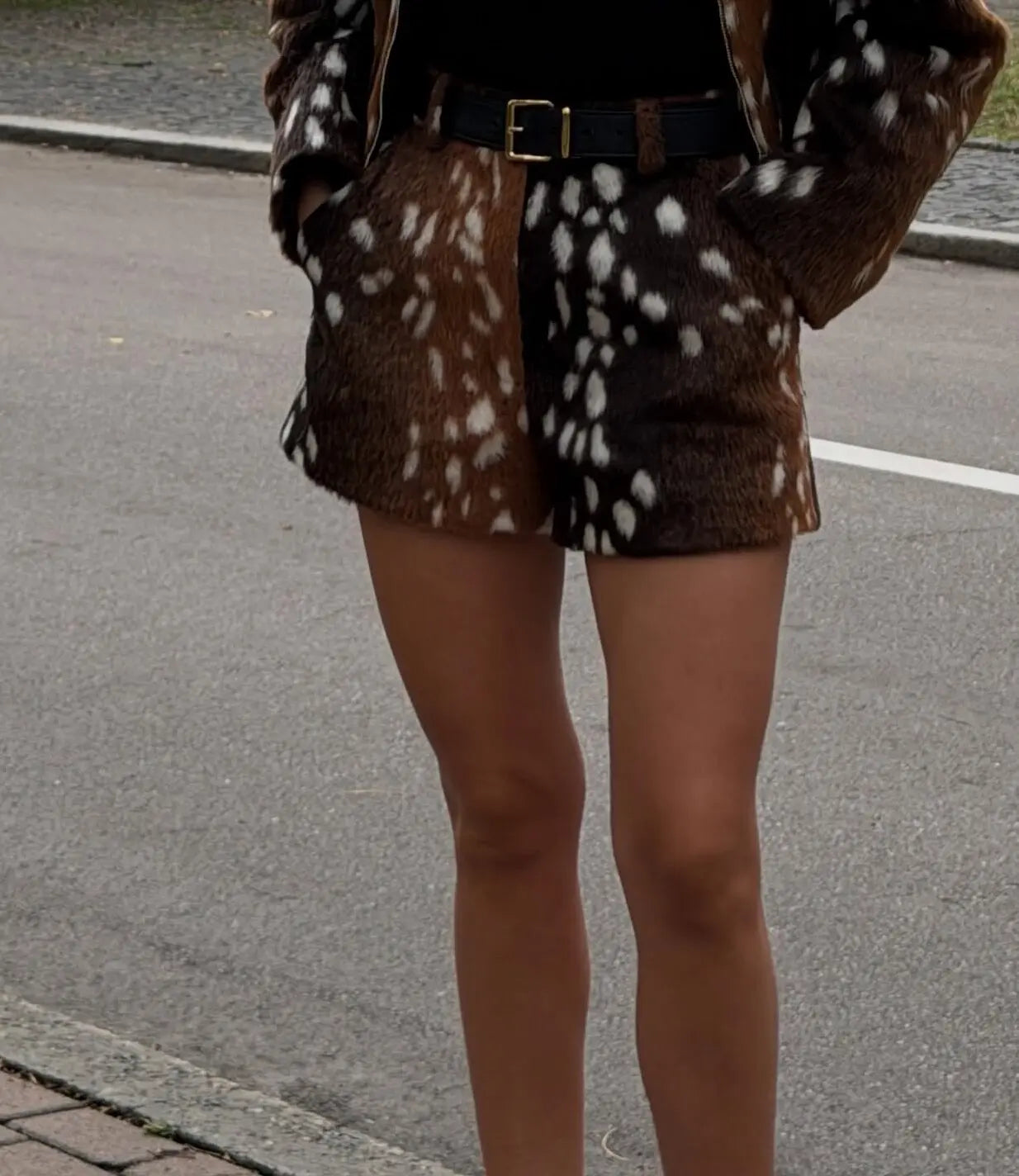 Bambi Deer Print Set(Short/Jacket)
