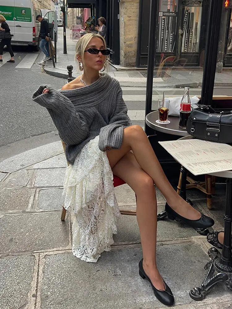 Janet Slash Neck Sweater