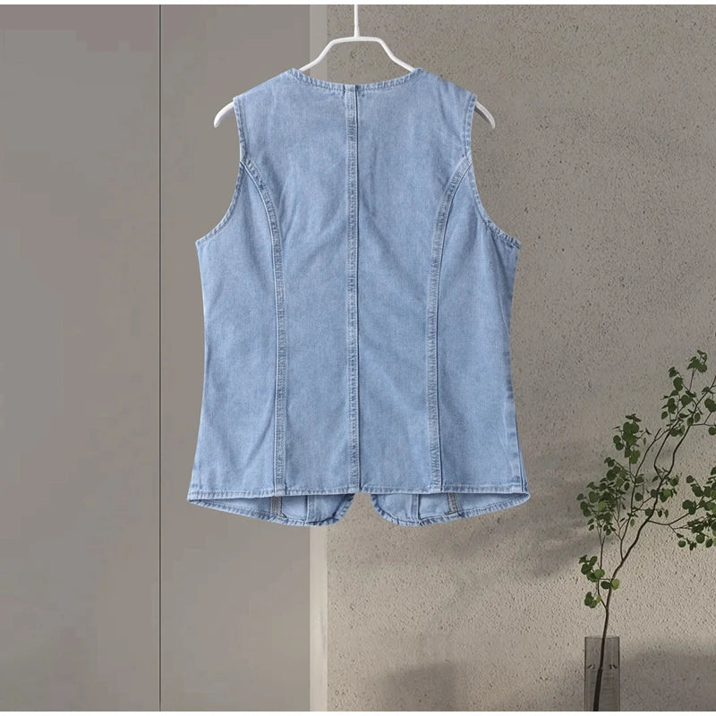 Patricia Denim Set (Vest/Pants)