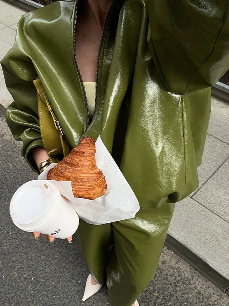 Nancy Leather Set  New (Coat/Pants/Dress)