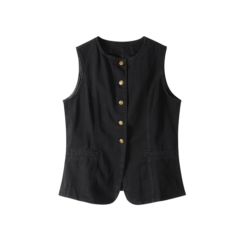 Patricia Denim Set (Vest/Pants)