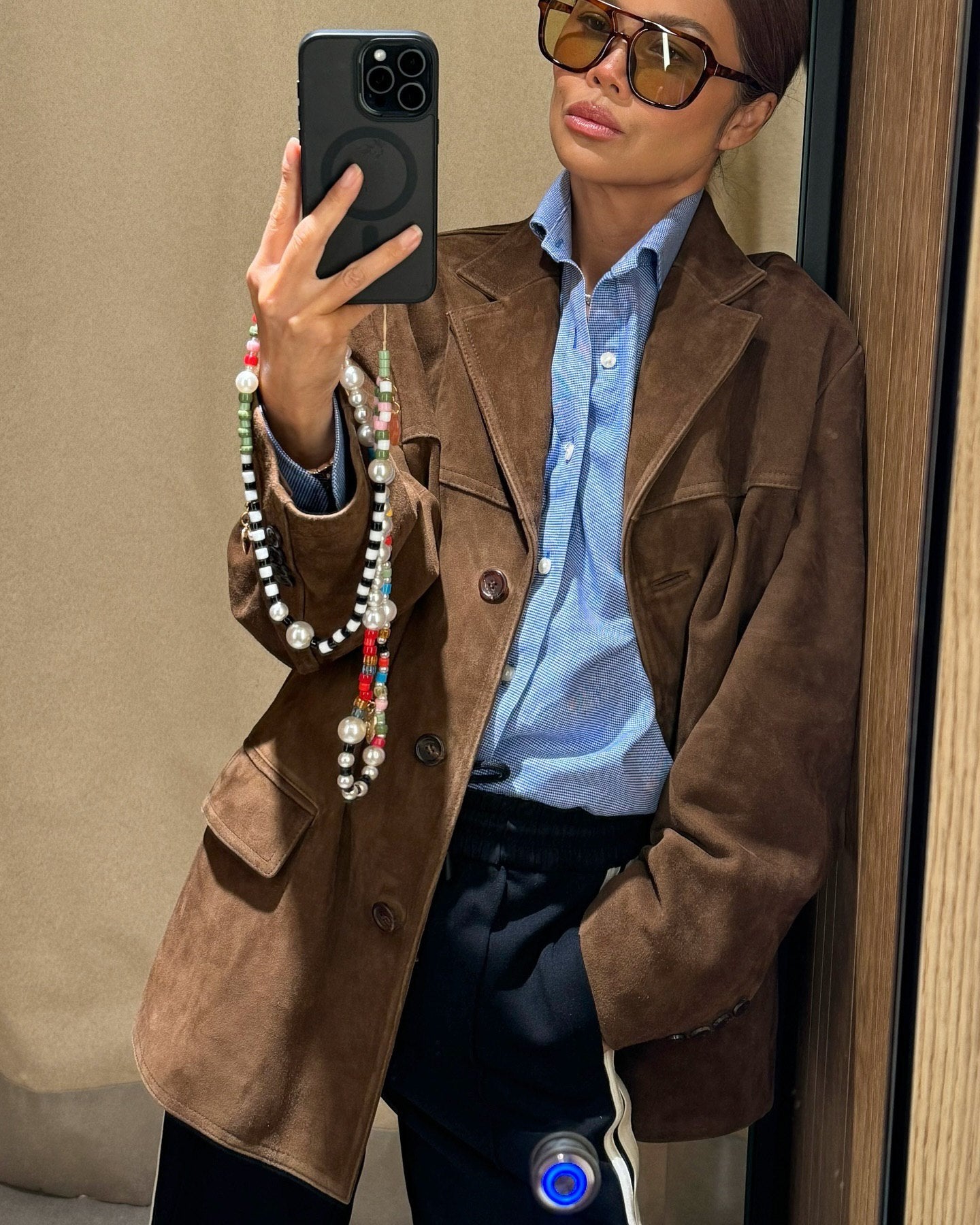 Vintage Suede Leather Blazer