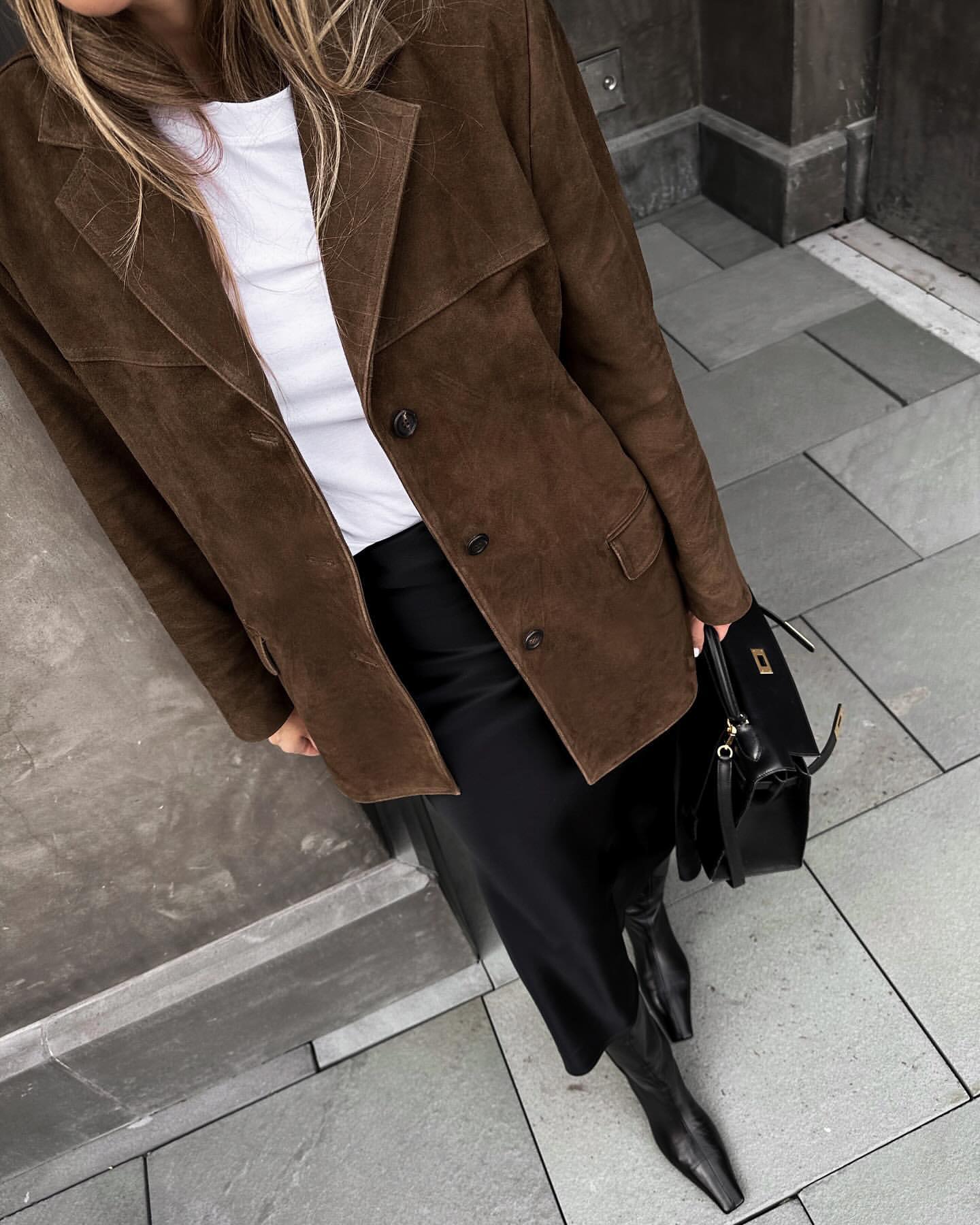 Vintage Suede Leather Blazer