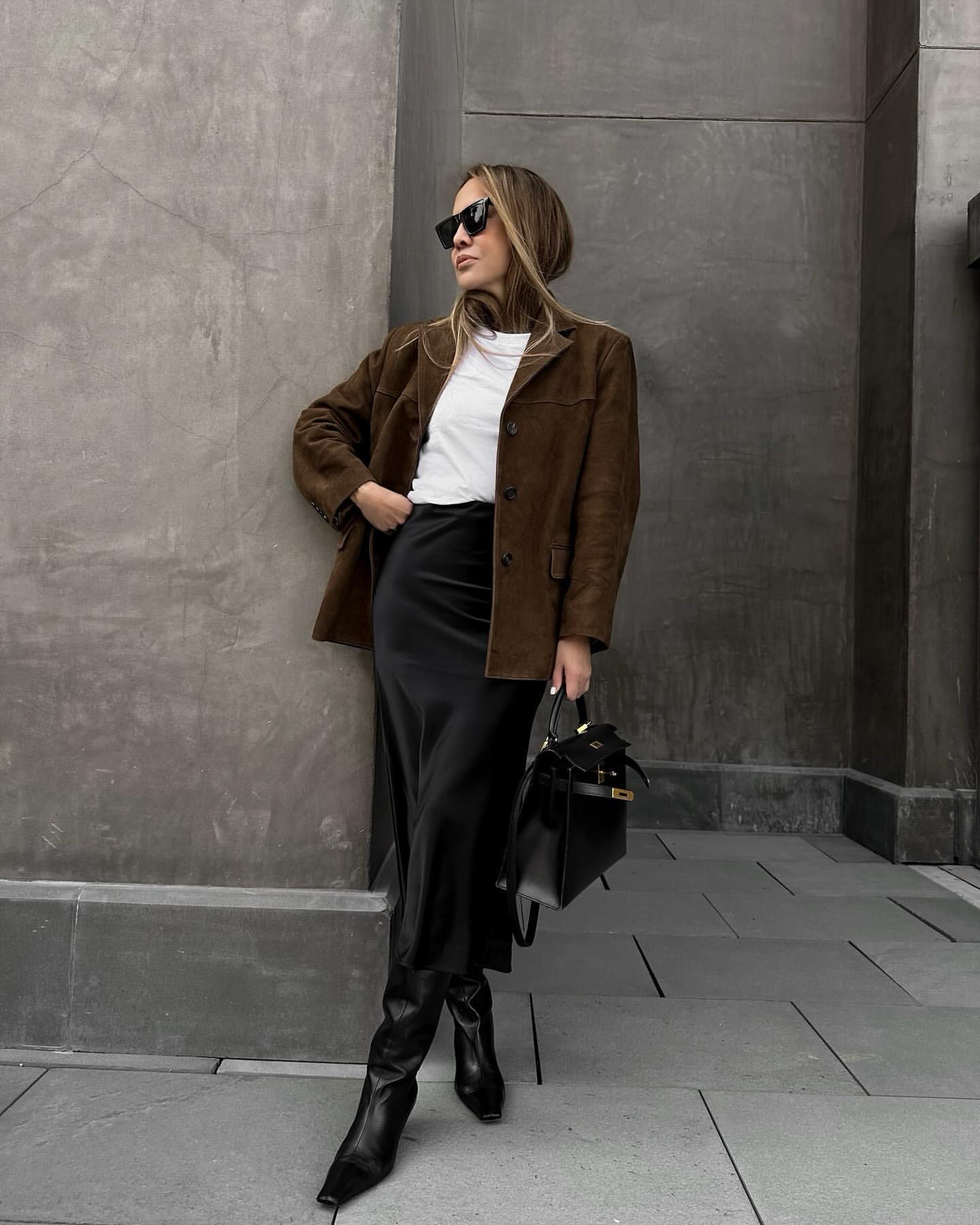 Vintage Suede Leather Blazer