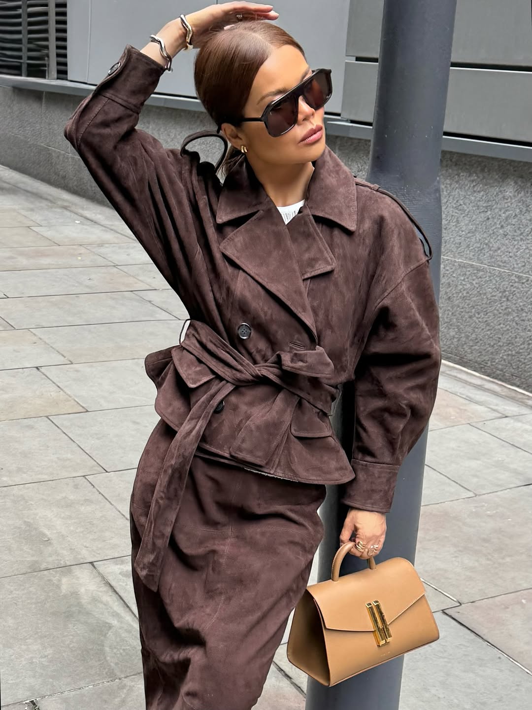 Tiffany Suede Set (Coat/Skirt)