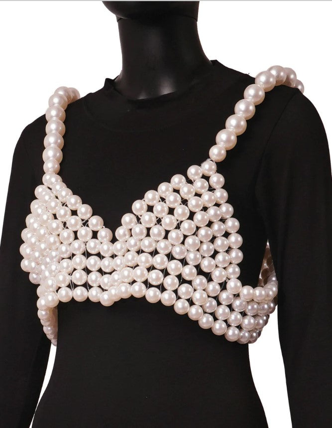 Britney Pearls Top