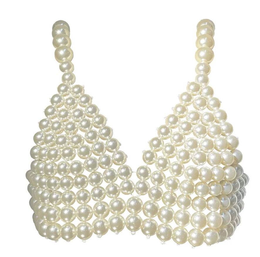 Britney Pearls Top