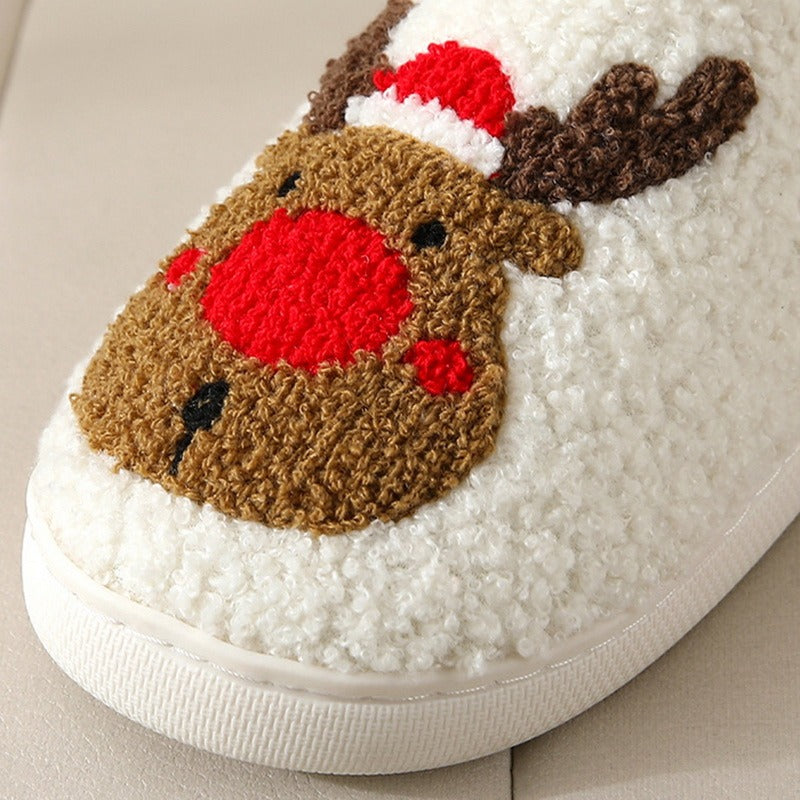 Christmas Deer Cotton Slippers