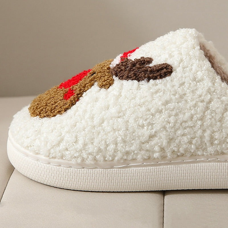 Christmas Deer Cotton Slippers