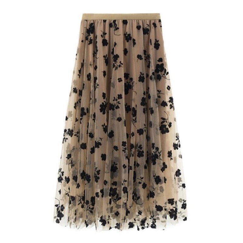 Flowers Midi Skirt