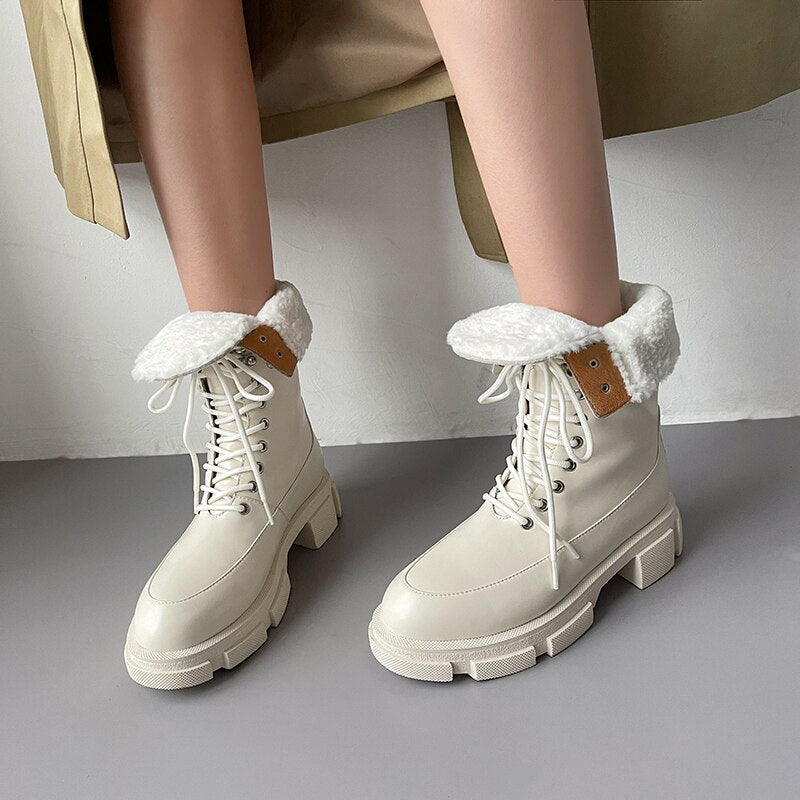 Melanie Boots (Fur/Genuine Leather)