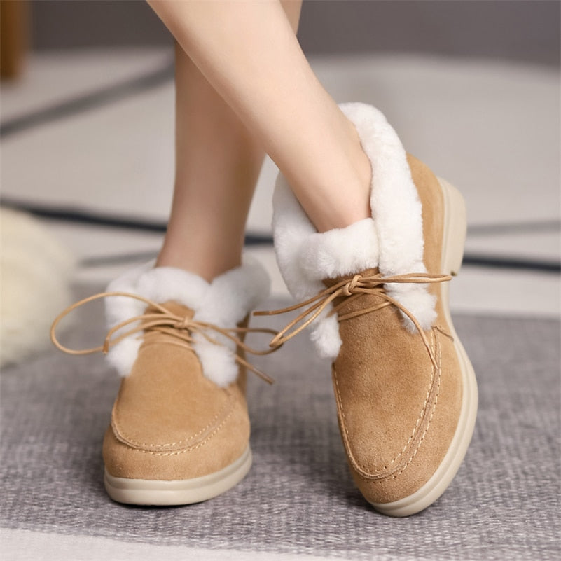 Amberly Boots (natural fur, leather)