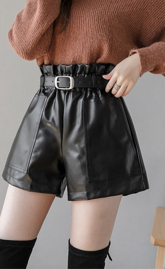 Sarah Leather Shorts