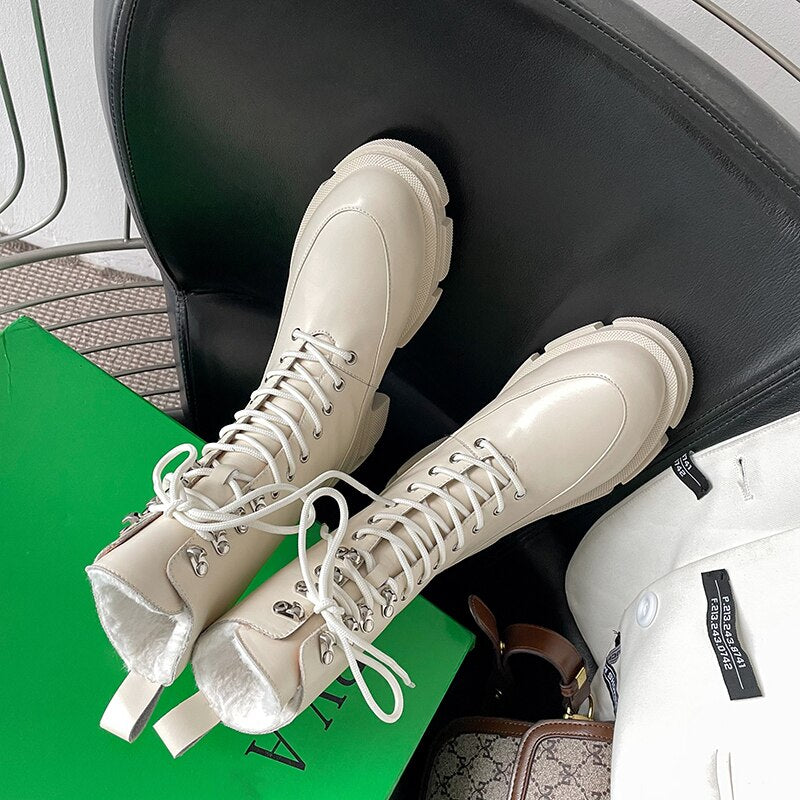 Melanie Boots (Fur/Genuine Leather)