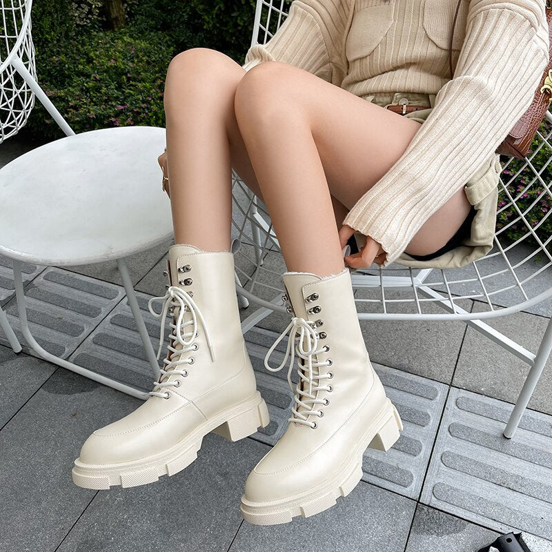 Melanie Boots (Fur/Genuine Leather)