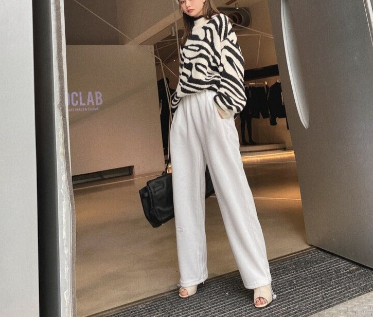 Zebra Print Oversize Sweater