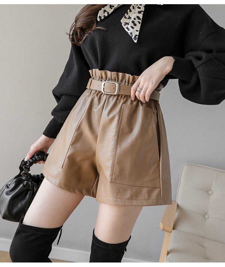 Sarah Leather Shorts