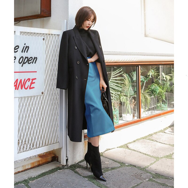 Hollie Leather Mid-calf Skirt