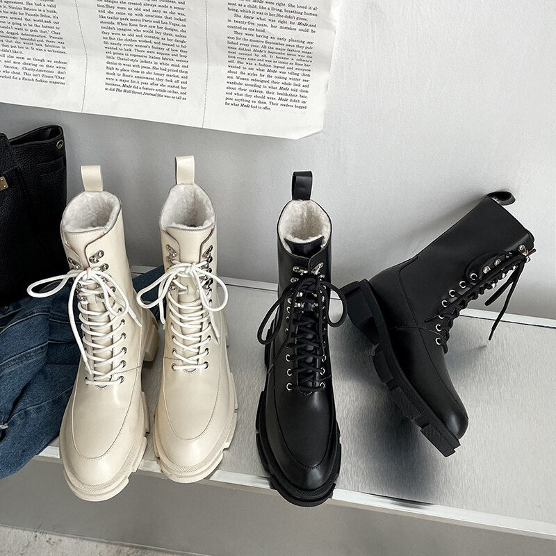 Melanie Boots (Fur/Genuine Leather)