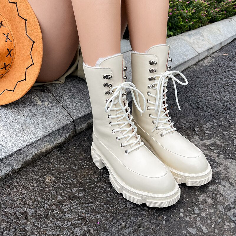 Melanie Boots (Fur/Genuine Leather)