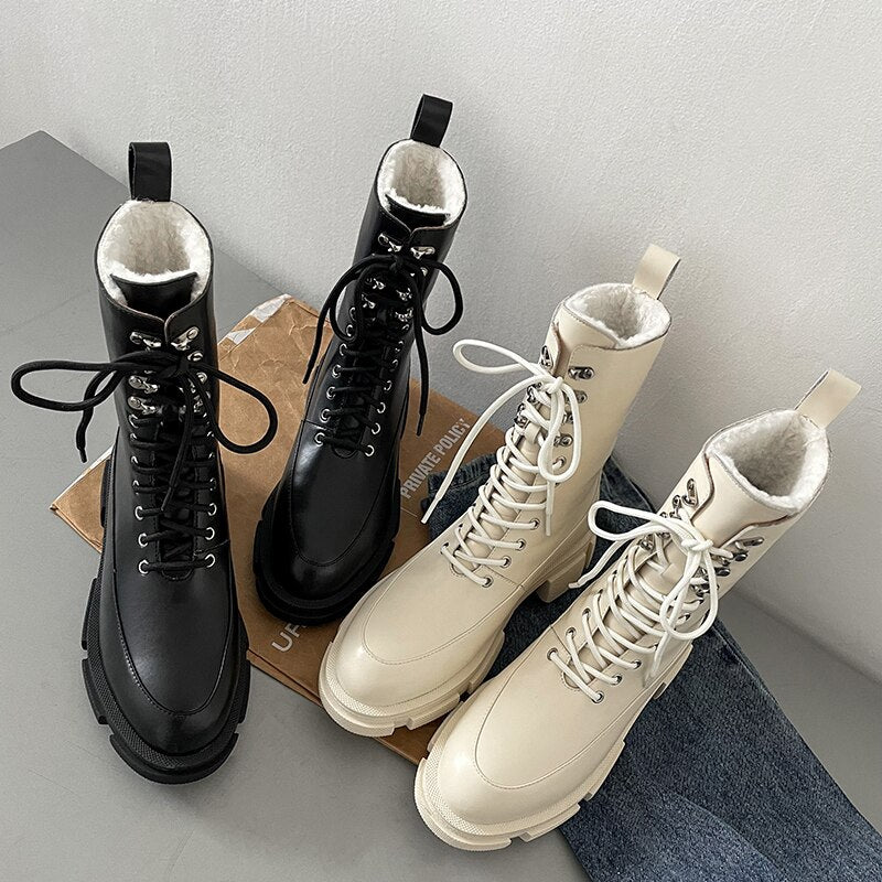 Melanie Boots (Fur/Genuine Leather)