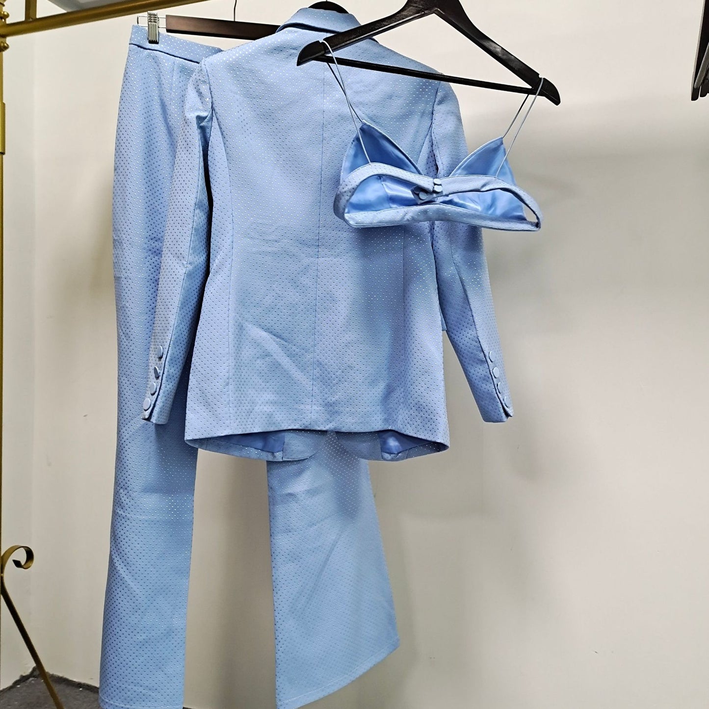 Eileen Diamonds Set (Pants/Blazer/Top)