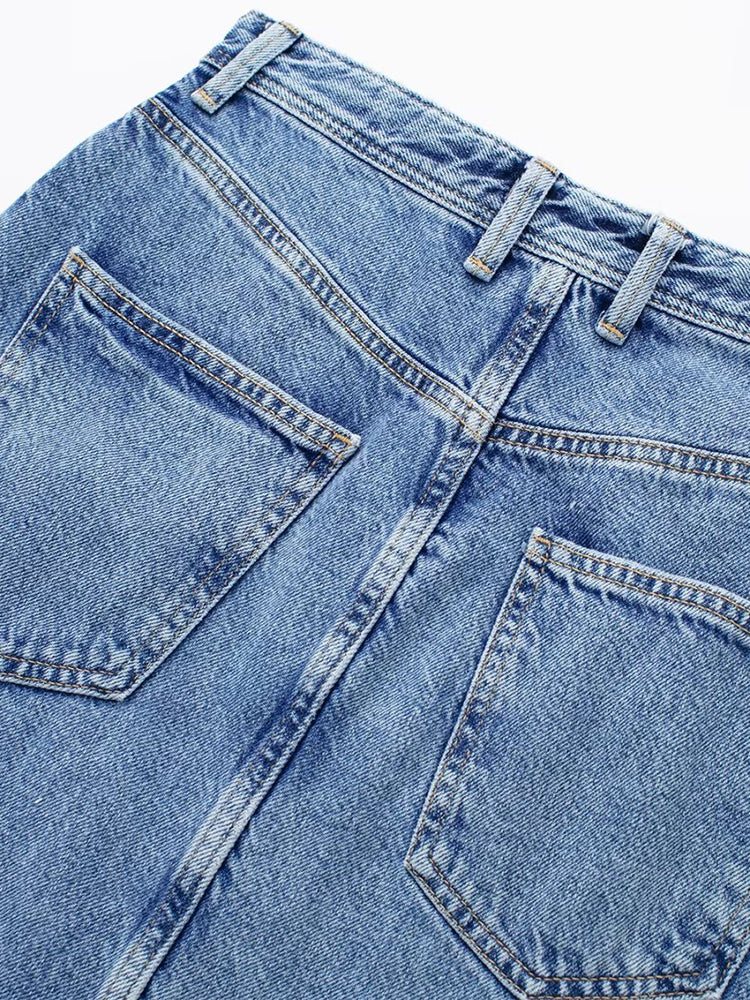 Vintage Denim Maxi Skirt