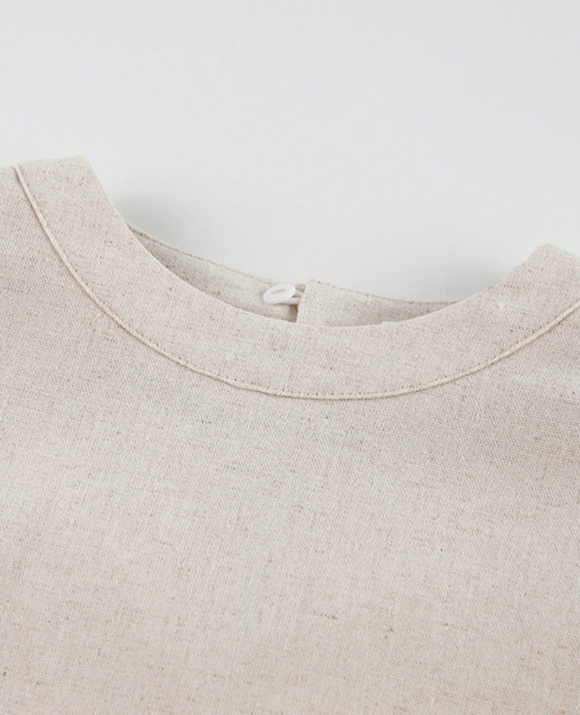 Agnes Linen Set (Crop-Tops/Pants)