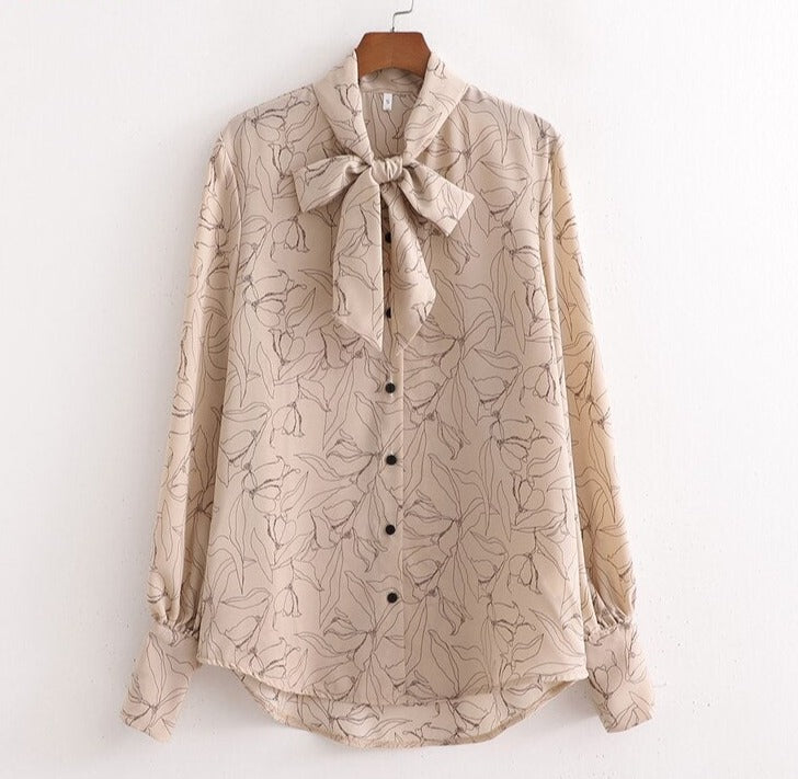 Flowers Print Oversized Shirt