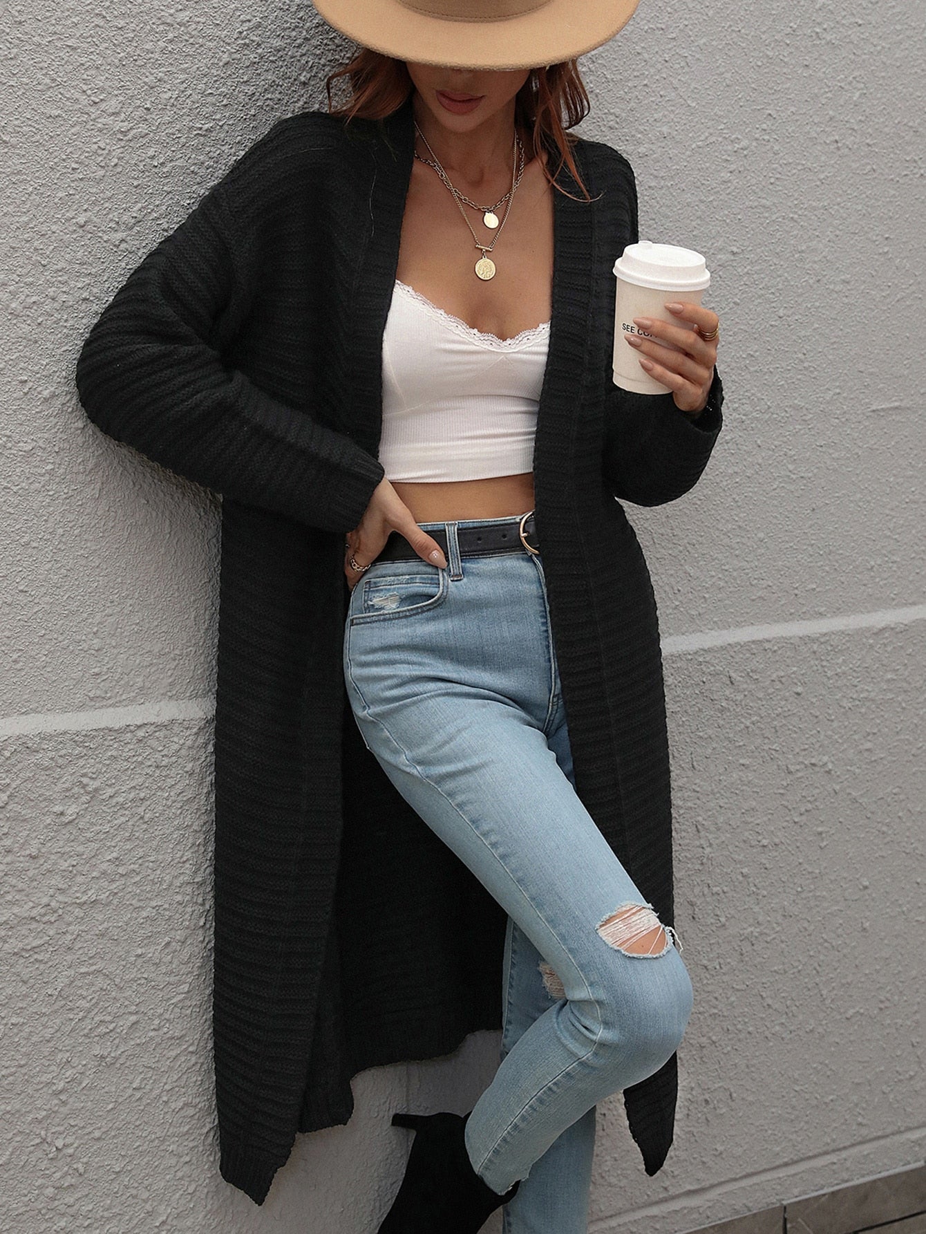 Carolyn Long Knitted Cardigan