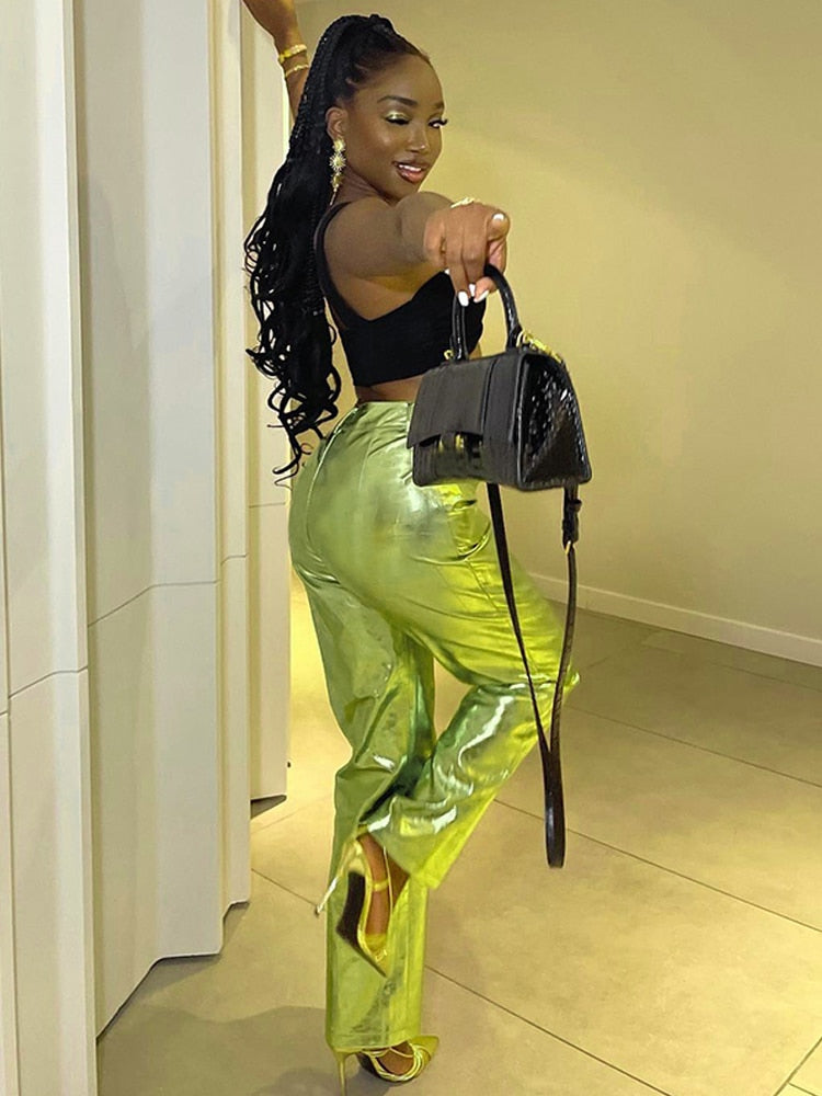 April Metallic Pants