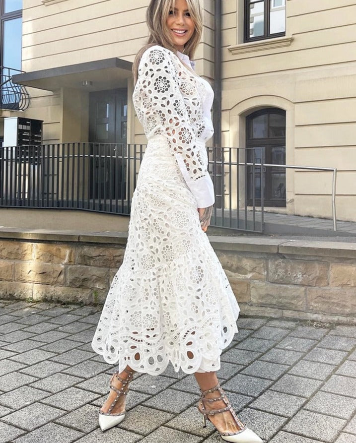 Lindsay Cotton Suit (Shirt/Skirt)