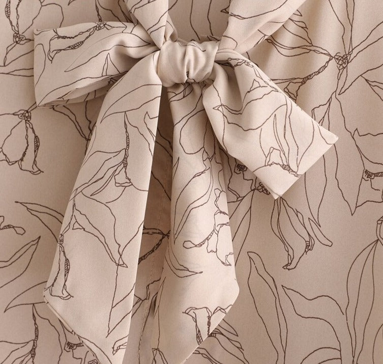 Flowers Print Oversized Shirt