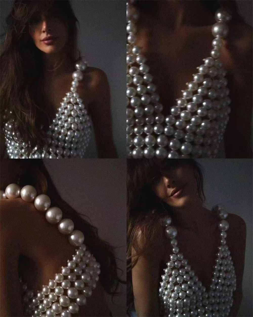 Britney Pearls Top