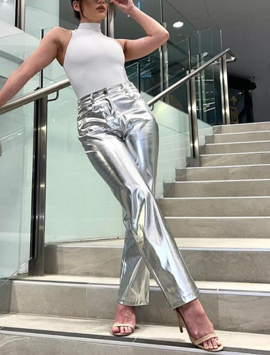April Metallic Pants