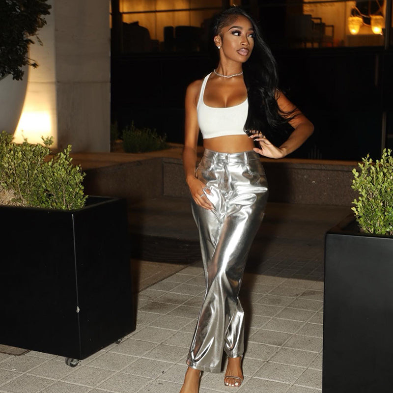 April Metallic Pants