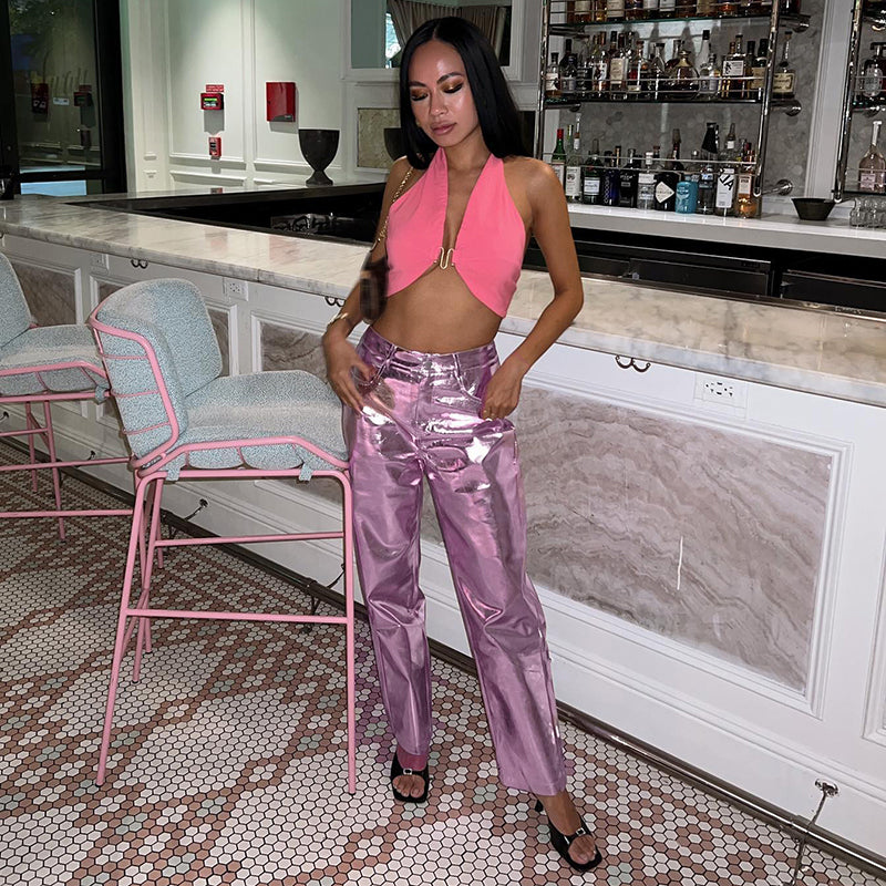 April Metallic Pants