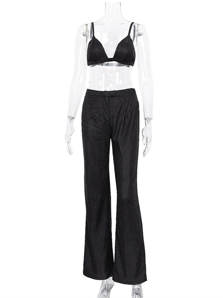 Rose Glitter Set (Pants/Jacket/Top)