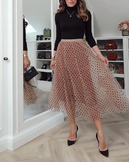 Anne Polka Dot Skirt
