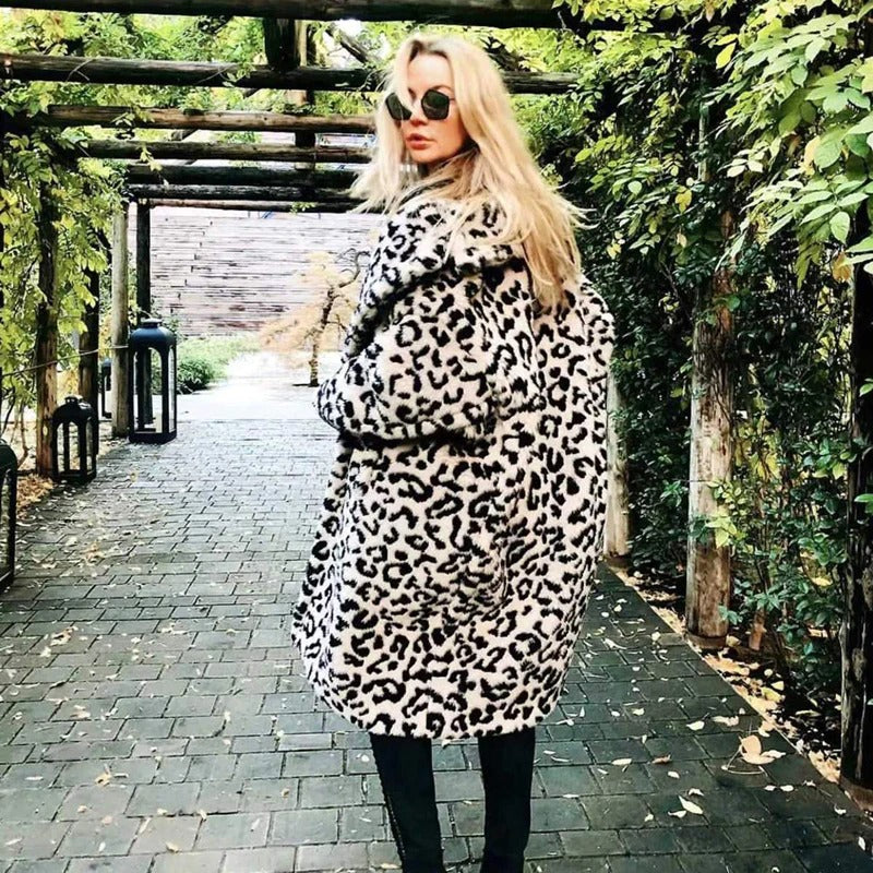 Leopard Oversized Teddy Coat