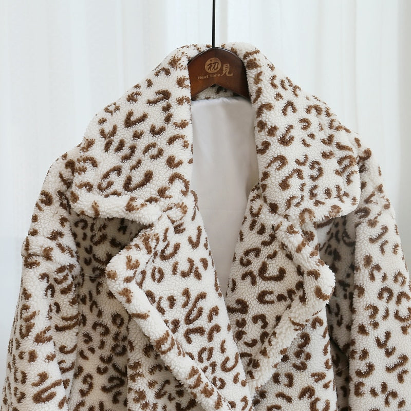Leopard Oversized Teddy Coat