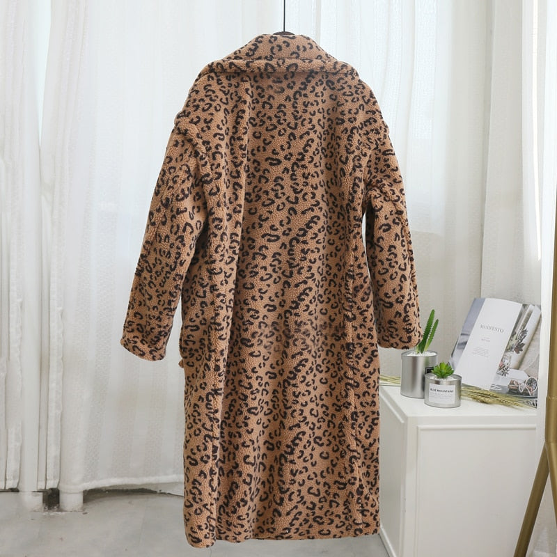 Leopard Oversized Teddy Coat