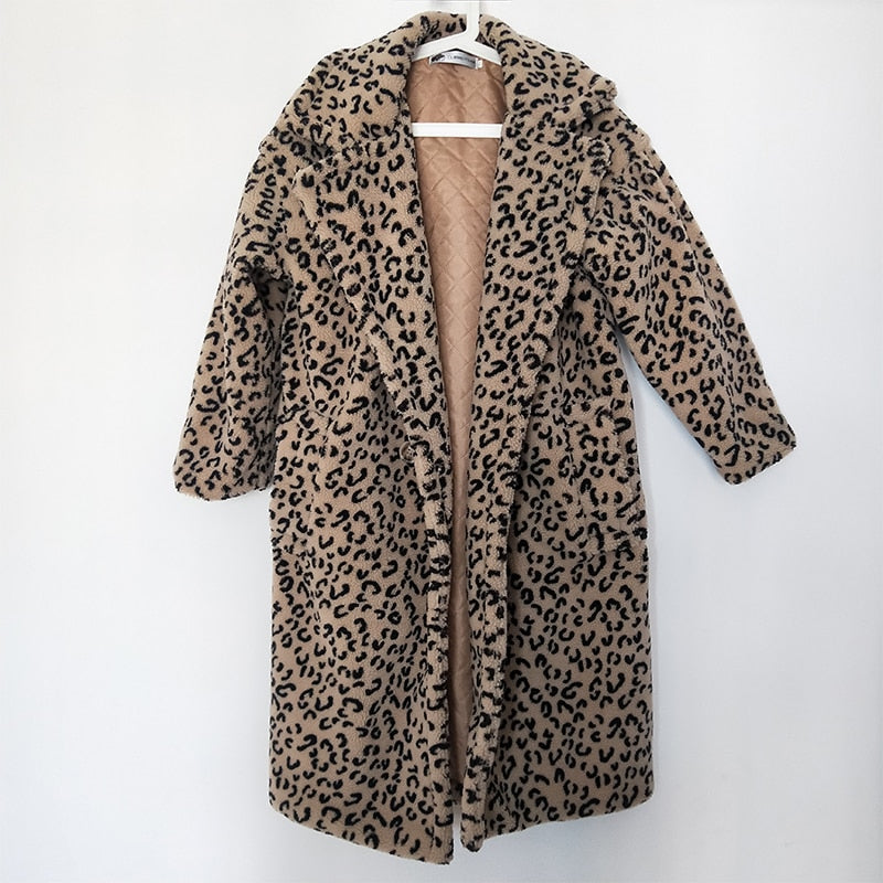 Leopard Oversized Teddy Coat